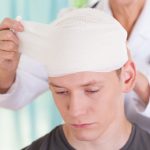 Young man with trauma